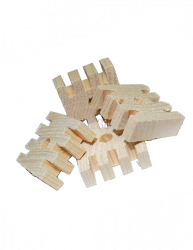 Grooved Wafers drilled 1.5x1.5x.50 Natural 