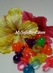 Acrylic Pacifier 1 3/4" Assorted Colors 10 Pack