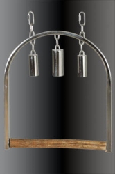 Stainless Steel Natural Wood Swing Large