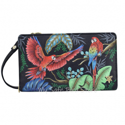 Anuschka Organizer Wallet Crossbody Rainforest