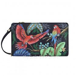 Anuschka Organizer Wallet Crossbody Rainforest