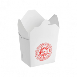 Asian Take-Out 16oz Container Printed White 3 Pack