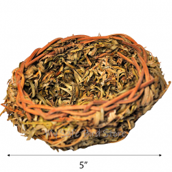 Birds Nest Natural Toy Part with Natural Leaves