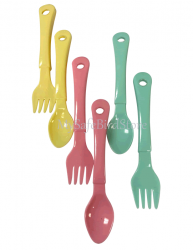 Fork & Spoon Set with 1/4" Hole