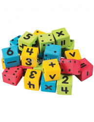 Mini Foam Dice 1" with Numbers