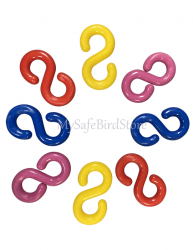 2" Acrylic S Hook Bird Toy Part