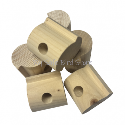 S Shaped Wood Toy Part  1.75" x 1.75" w/1/2" hole