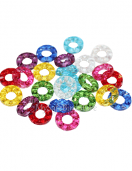 Faceted Flat Ring Assortment 15 Pack