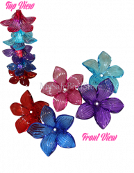 50 MEDIUM 1-1/4''-1/8'' Hole Translucent Acrylic Flowers Bird Toy Parts Jewelry 