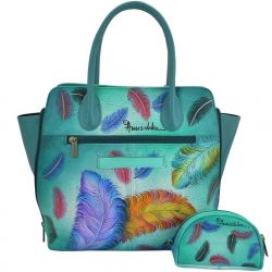 Anuschka Expandable Tote  Floating Feathers