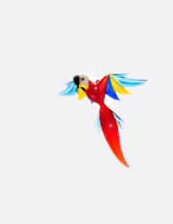 Scarlet Macaw Blown Glass Art