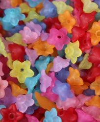 Mini Frosted Flower Bead 1/2 Ounce