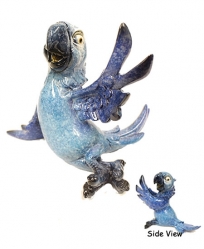 Sitting Hyacinth Macaw Resin Statue