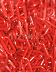 Plastic Chain 2 Inch Red Per Foot