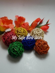 Colored Rattan Ball 5 cm 12 Pack