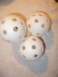 Wiffle Style Ball Medium 3" in diameter 2 pack