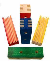 Groovy Drilled Wood Blocks 1.75"x 5" 6 Pack