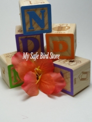 Wood Alphabet ABC Blocks 1 3/4" Drilled