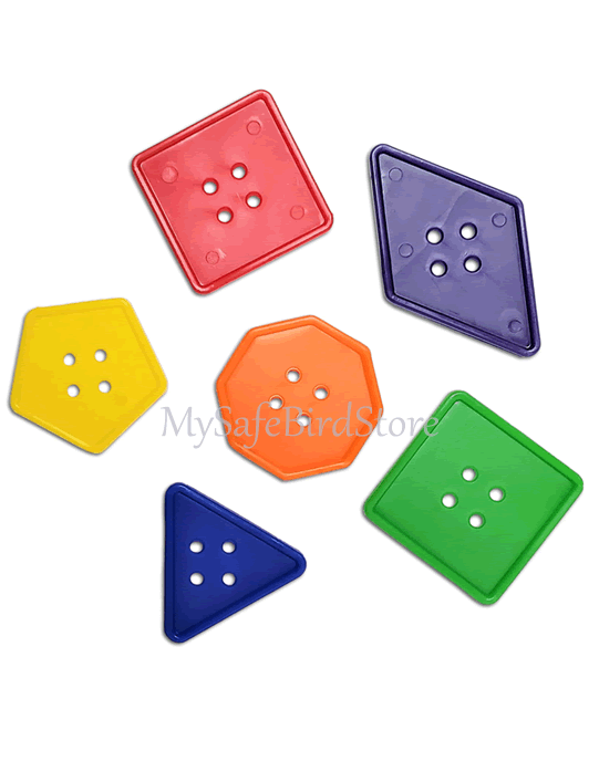 Big Plastic Buttons, Bird-Safe Toy Parts