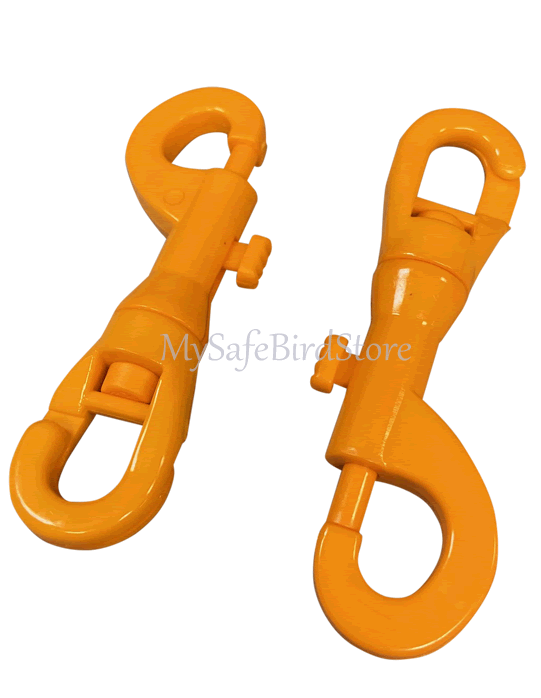 Acrylic/Plastic 4 Swivel Snap Hook Orange