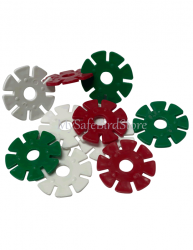 Small Plastic Snowflake Wheel 1 1/4