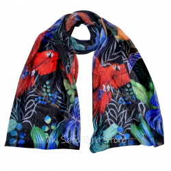 Anuschka Printed  Chiffon Scarf Rainforest Beautie