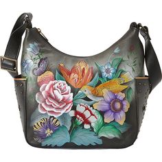 Anuschka Classic Hobo Vintage Bouquet