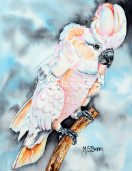 Artist Maria Barry Greeting Card Moluccan Cockatoo