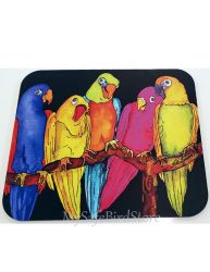 Girl Talk Parrots Computer MousePad