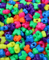 Butterfly Pony Bead Neon Assortment 500 Pack