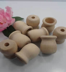 Wood (Pine) Candlestick Cups Drilled 1 1/2
