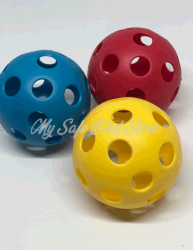 Colored Plastic Wiffle Balls 3 1/4