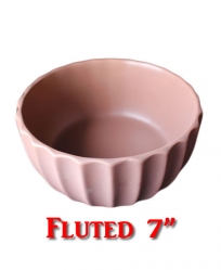 Ceramic Food Bowl Fluted Design 7