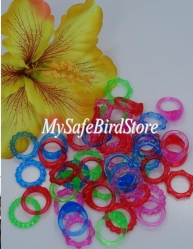 Plastic Gem Rings 50 Pack