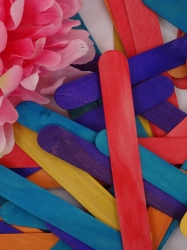 Jumbo Colored Wood Craft Sticks 25 Pack