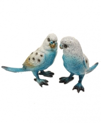 Blue Parakeet/Budgie Resin Statue