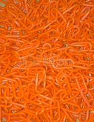 Plastic Chain 1 1/4 Inch Orange Per Foot