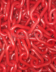Plastic Chain 3 Inch Red Per Foot