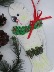 Umbrella Cockatoo Ornament